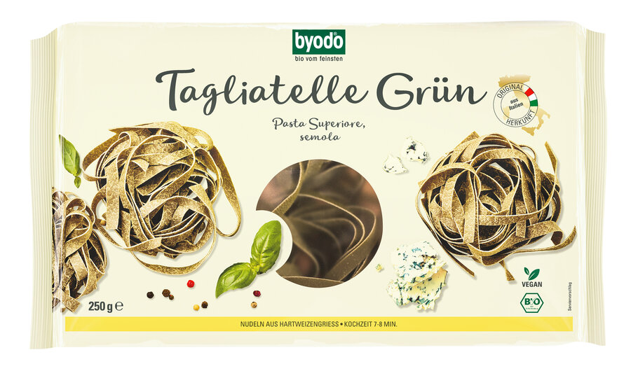 Tagliatelle grün, Pasta Superiore, semola (Nester)