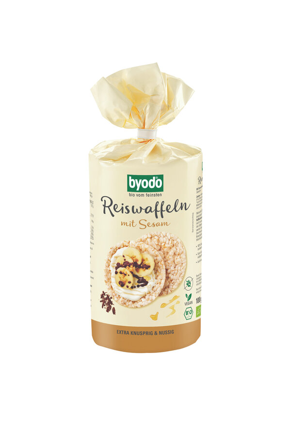 Reiswaffeln mit Sesam