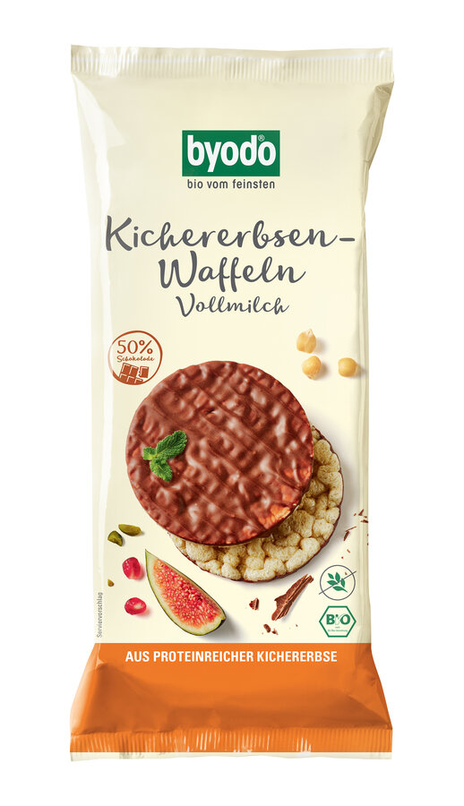 Kichererbsen-Waffeln Vollmilch, aus proteinreicher Kichererbse