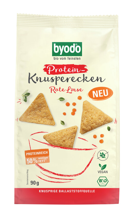 Protein Knusperecken Rote Linse,  - proteinreich & glutenfrei