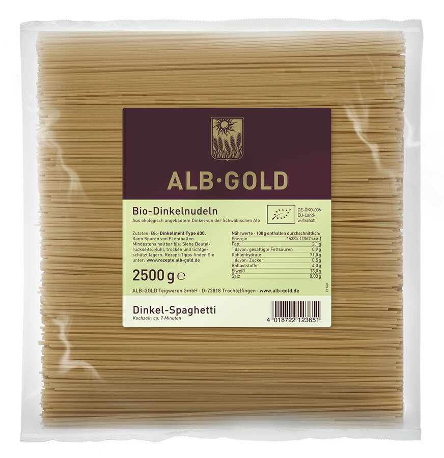 AG Dinkel Spaghetti 4x2,5kg