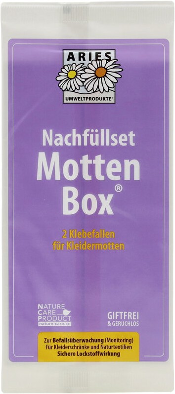 Nachfüllset Mottenbox 2 Klebefallen für Kleidermotten