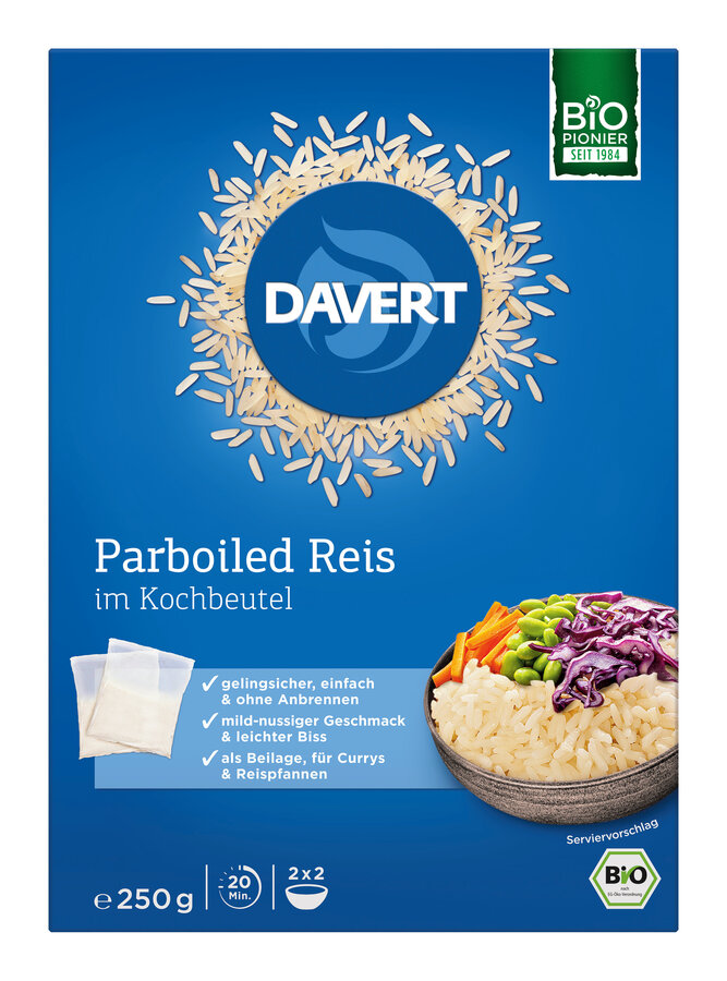 Parboiled Reis im Kochbeutel