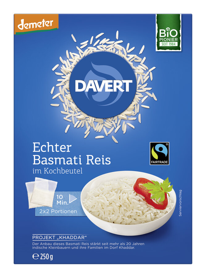 Demeter Echter Basmati Reis im Kochbeutel Fairtrade