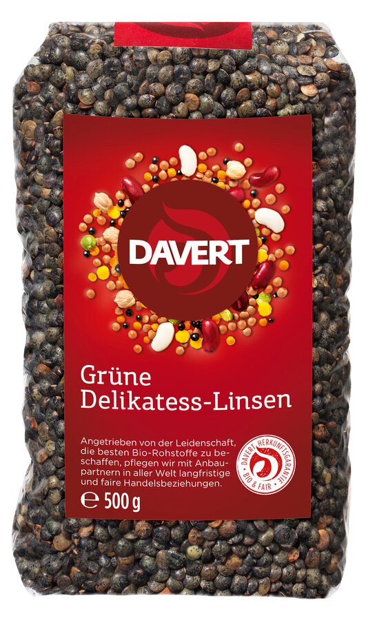 Grüne Delikatess-Linsen