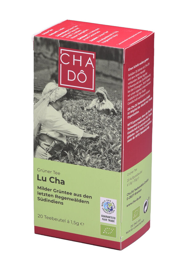 Lu Cha Grüntee Teebeutel 20x1,5g WFTO