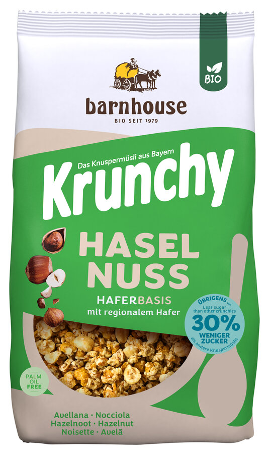 Krunchy Haselnuss weniger Zucker