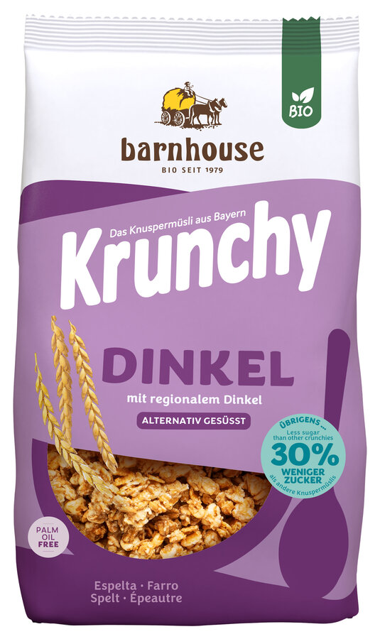 Krunchy Dinkel weniger Zucker