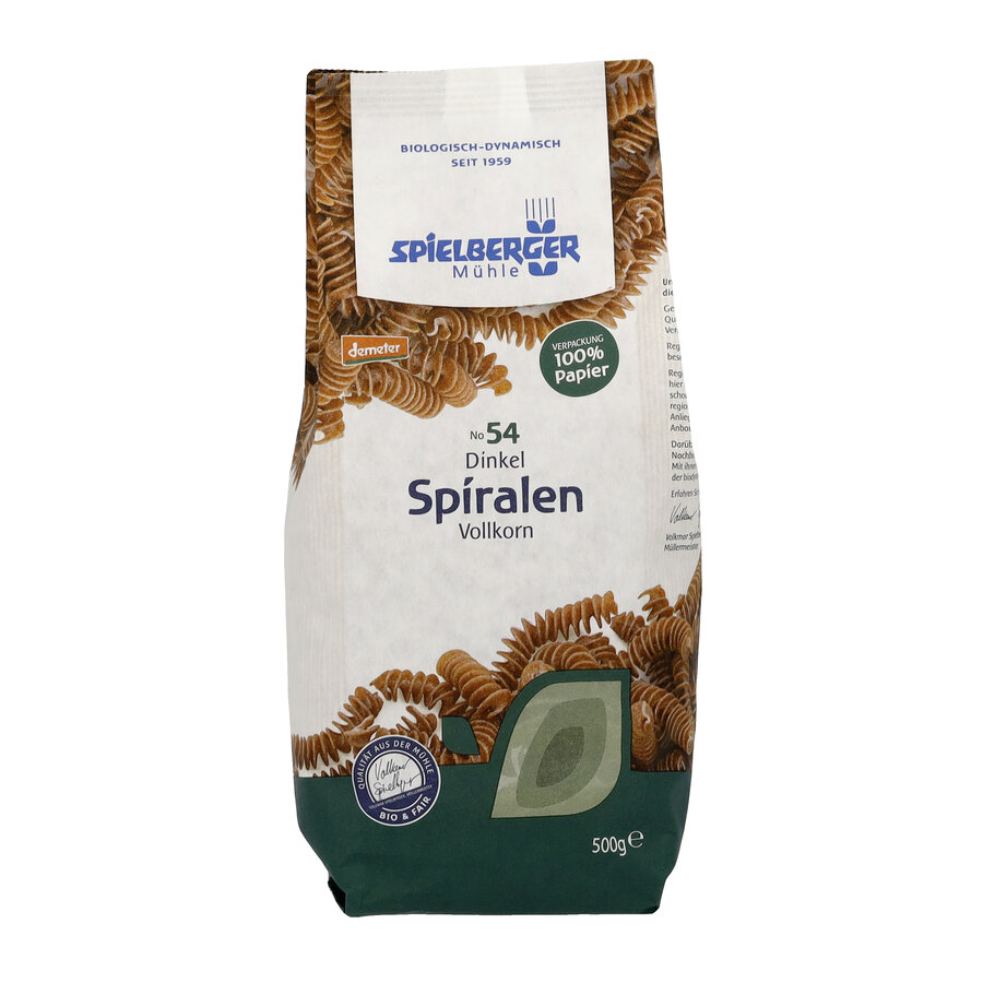 Dinkel Spiralen, vollkorn, demeter
