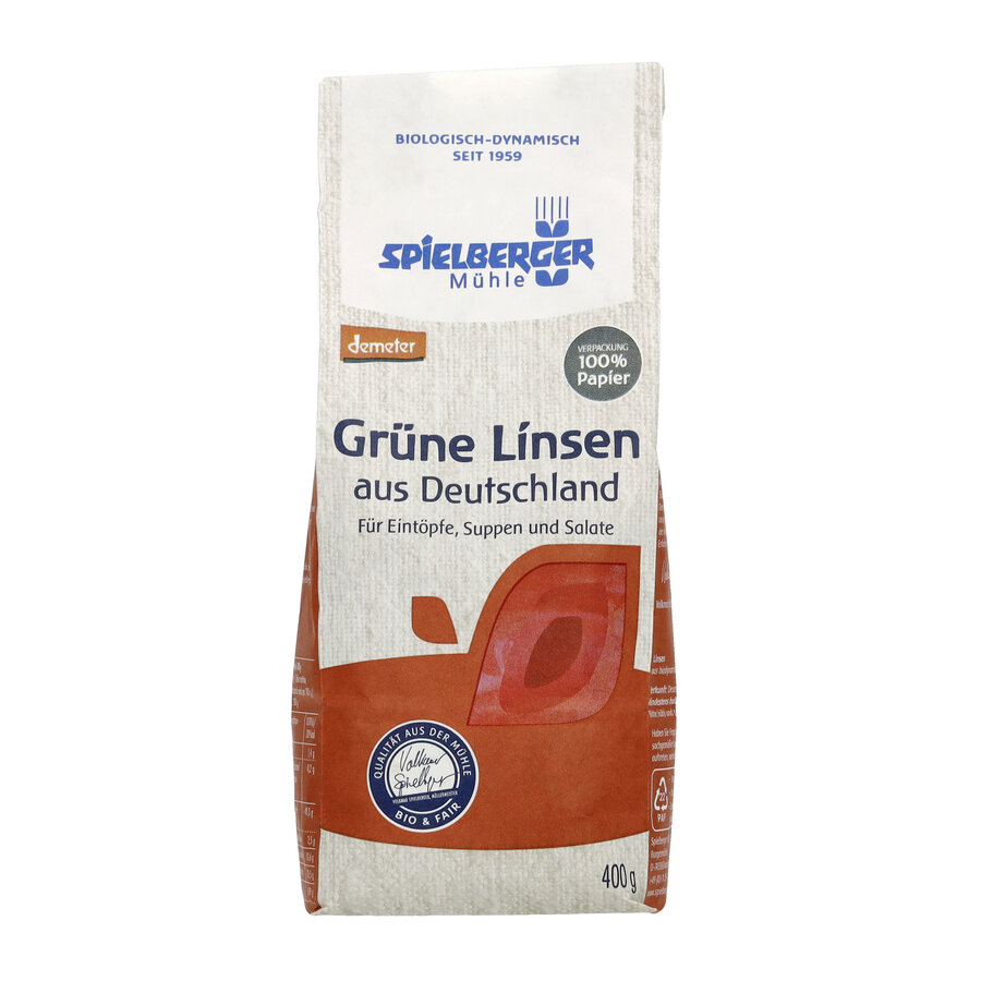 Grüne Linsen aus Deutschland, demeter