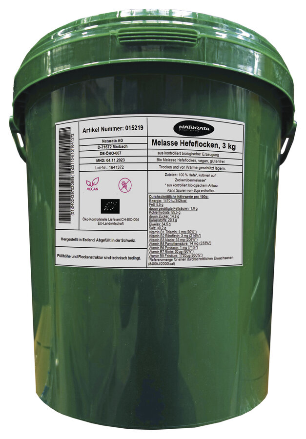Melasse Hefeflocken, 100 % Bio-Hefe, bulk