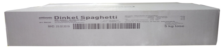 Spaghetti, Dinkel hell, Bulk