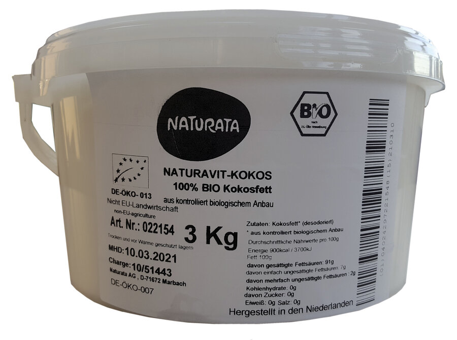 NATURAVIT, 100 % Kokosfett, Bulk