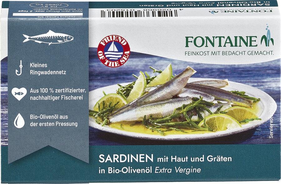 Premium Sardinen in nativem Bio-Olivenöl extra