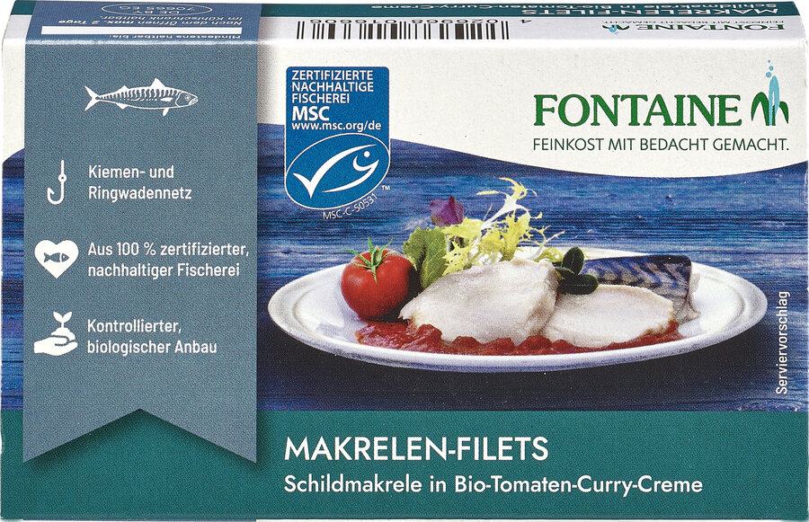 Makrelenfilets "Currywurst-Style" (Bio-Sauce)