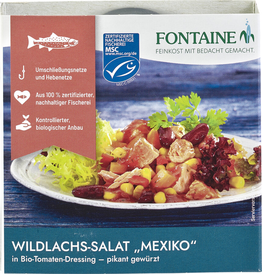 Wildlachs Salat Mexiko-Style