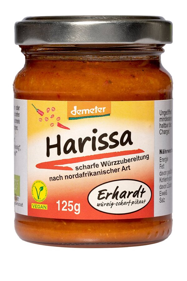 Demeter Harissa 125g, unsere nordafrikanische würzig-scharfe Soße passt optimal