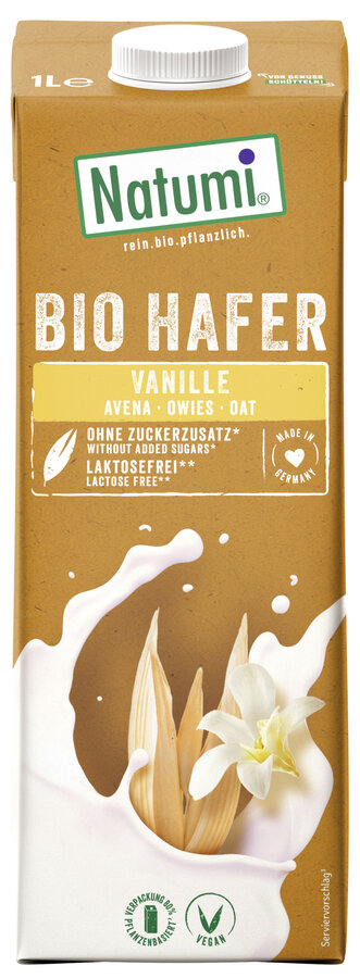 Getränk auf fermentiertem Hafer mit Vanille, UHT