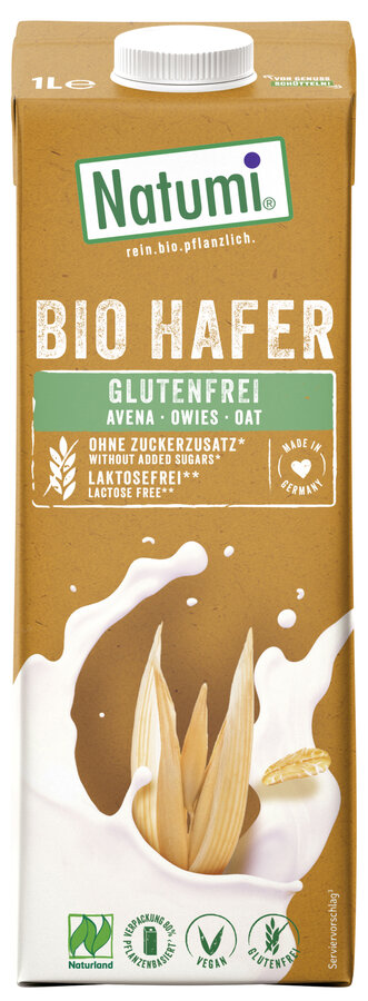 Getränk aus glutenfreiem, fermentiertem Hafer, UHT