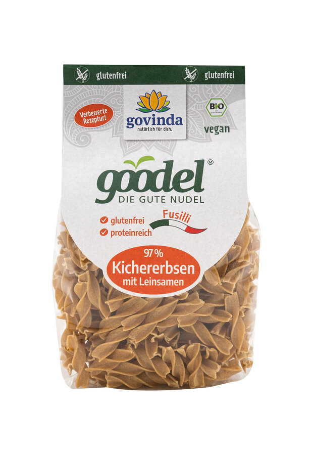 Goodel DIE GUTE NUDEL Fusilli 97 % Kichererbsen mit Leinsamen