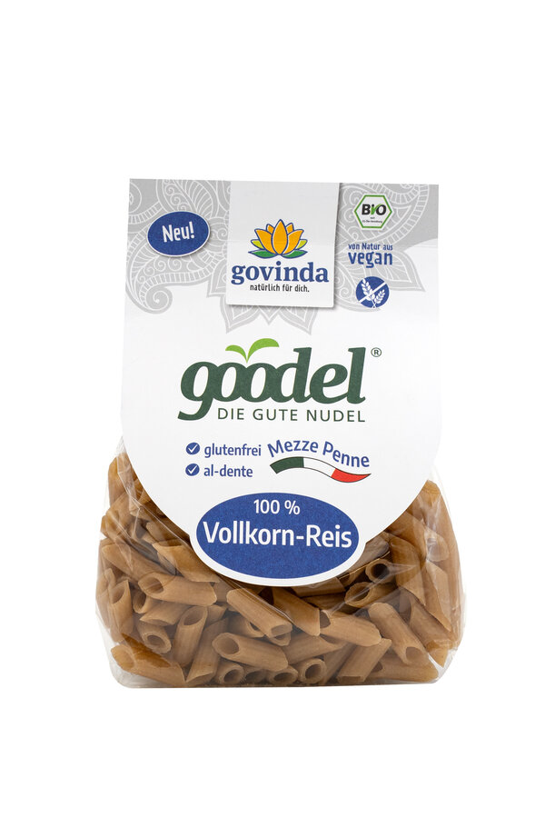 Goodel DIE GUTE NUDEL Mezze Penne 100 % Vollkorn-Reis