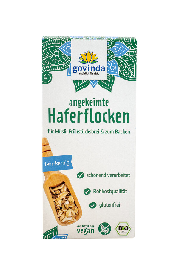Angekeimte Haferflocken für Müsli, Frühstücksbrei & zum Backen