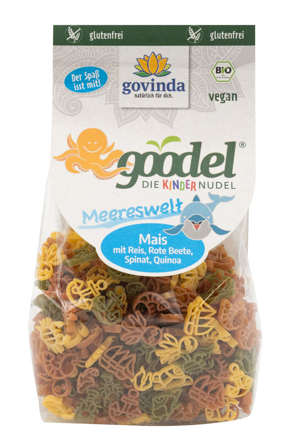 Goodel DIE KINDERNUDEL MEERESWELT Mais mit Reis, Rote Bete, Spinat, Quinoa