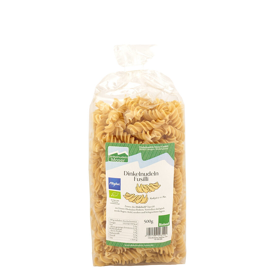 Bioland-Dinkel-Fusilli