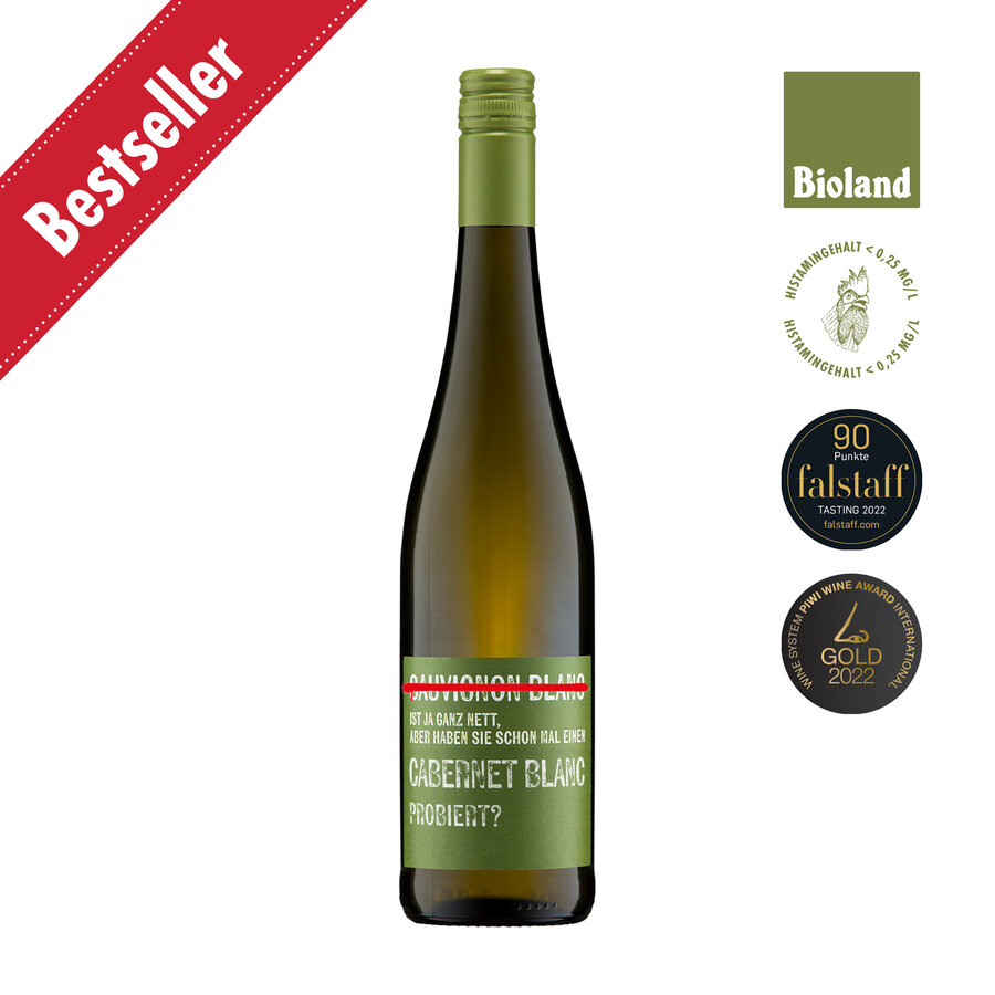 Piwi Cabernet blanc trocken, vegan, histamingecheckt