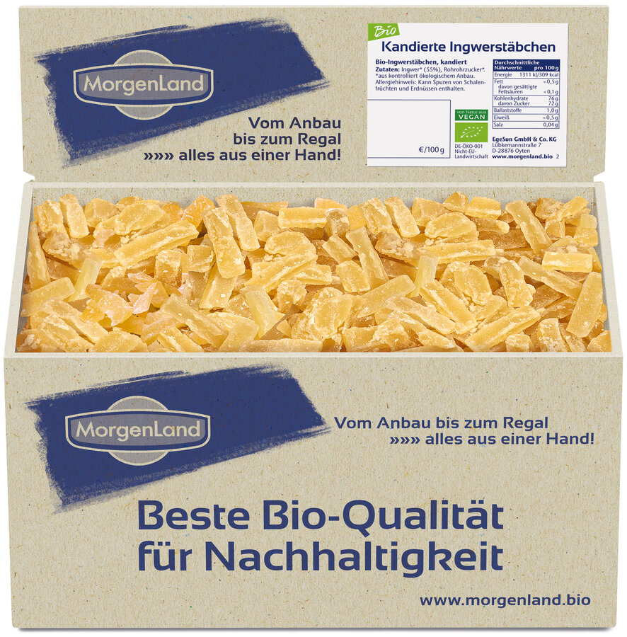 Kandierte Ingwerstäbchen