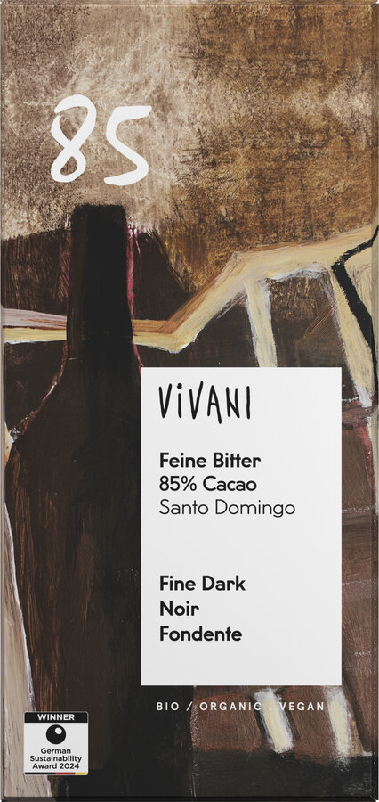 Feine Bitter Schokolade 85 % Cacao Santo Domingo