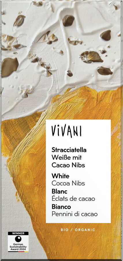 Stracciatella Weiße Schokolade mit Cacao Nibs