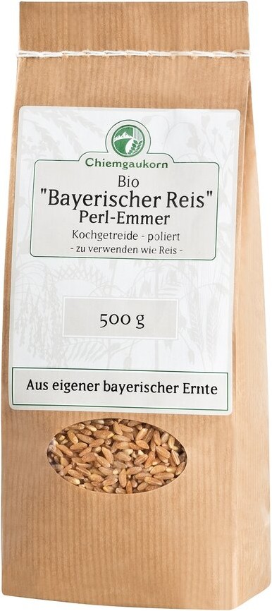 "Bayerischer Reis", Perl-Emmer, Chiemgaukorn