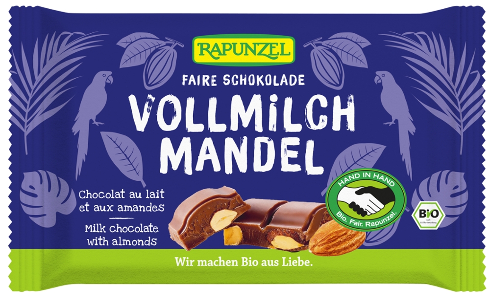 Vollmilch Schokolade mit ganzen Mandeln HIH