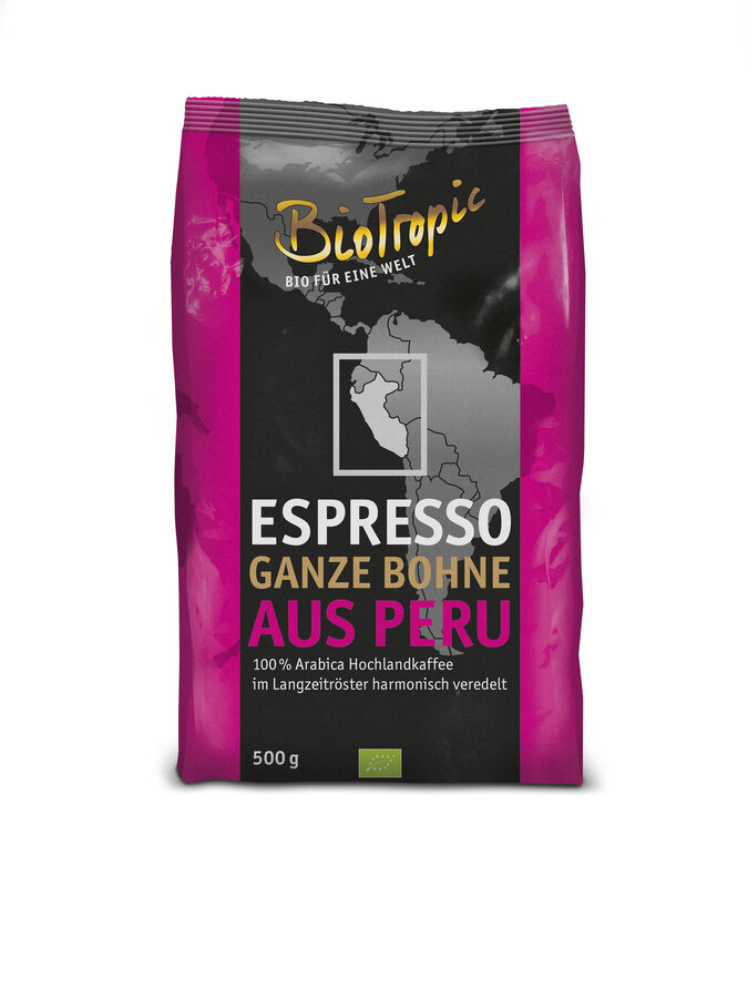 Espresso ganze Bohne aus Peru