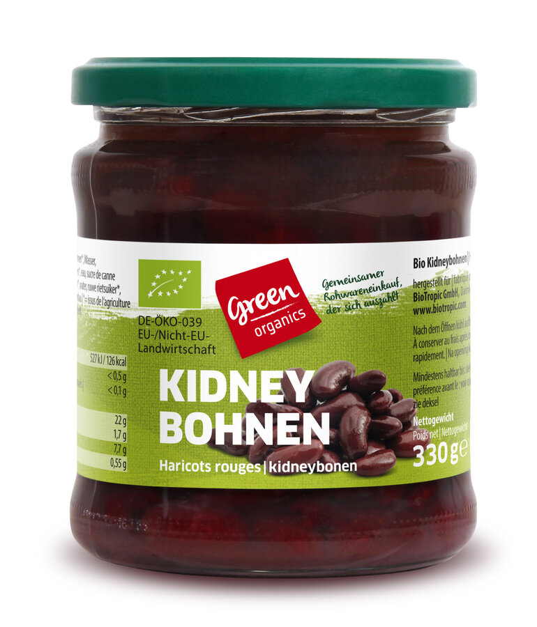 Kidneybohnen im Glas