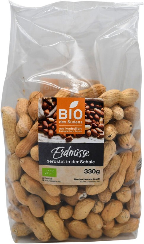 Bio-Erdnüsse in der Schale