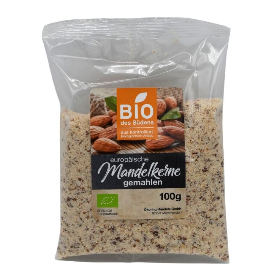 Bio-Mandelkerne, natur, gemahlen