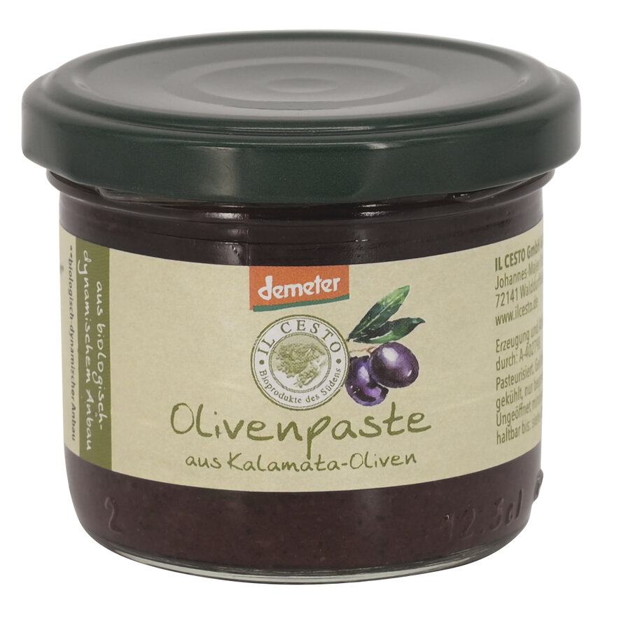 Demeter Olivenpaste schwarz aus Kalamata-Oliven