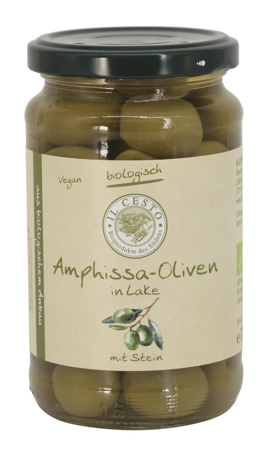 Grüne Amphissa-Oliven in Lake natur