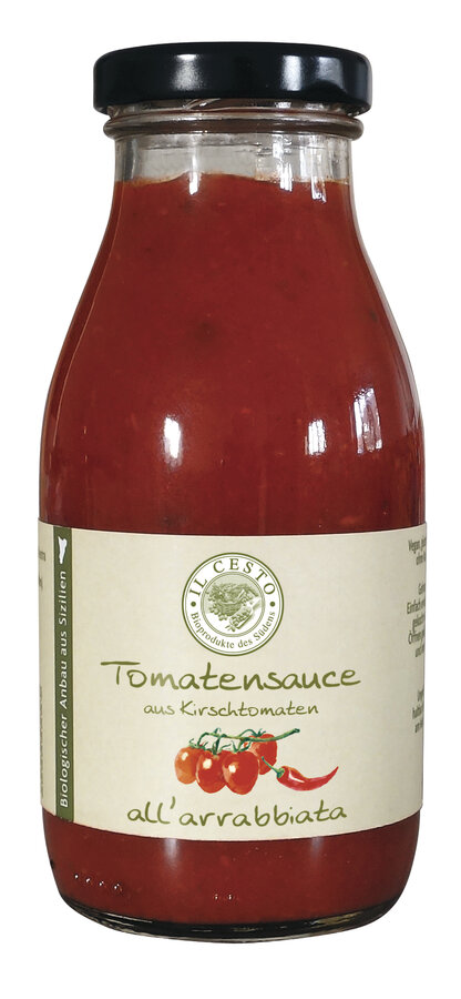 Tomatensauce aus Kirschtomaten All'Arrabbiata