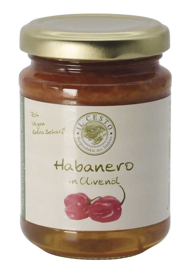 Habanero in Olivenöl Extra scharf