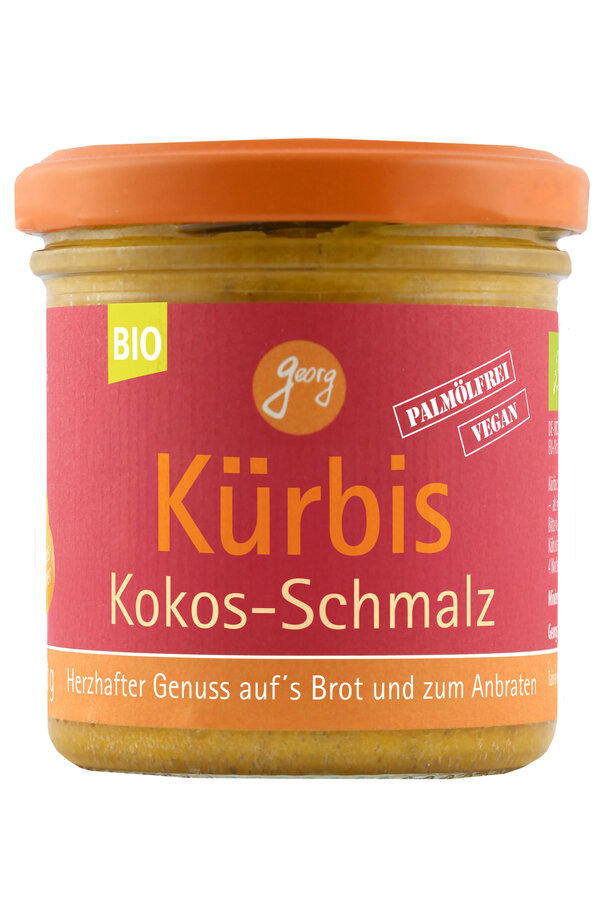 Kürbis-Kokos-Schmalz VEGAN mit Hokkaidokürbis, Äpfeln & Zwiebeln - ohne Palmöl B