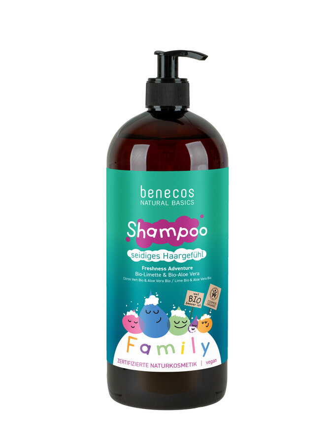 Natural Shampoo FAMILY SIZE Freshness Adventure Limette & Aloe Vera