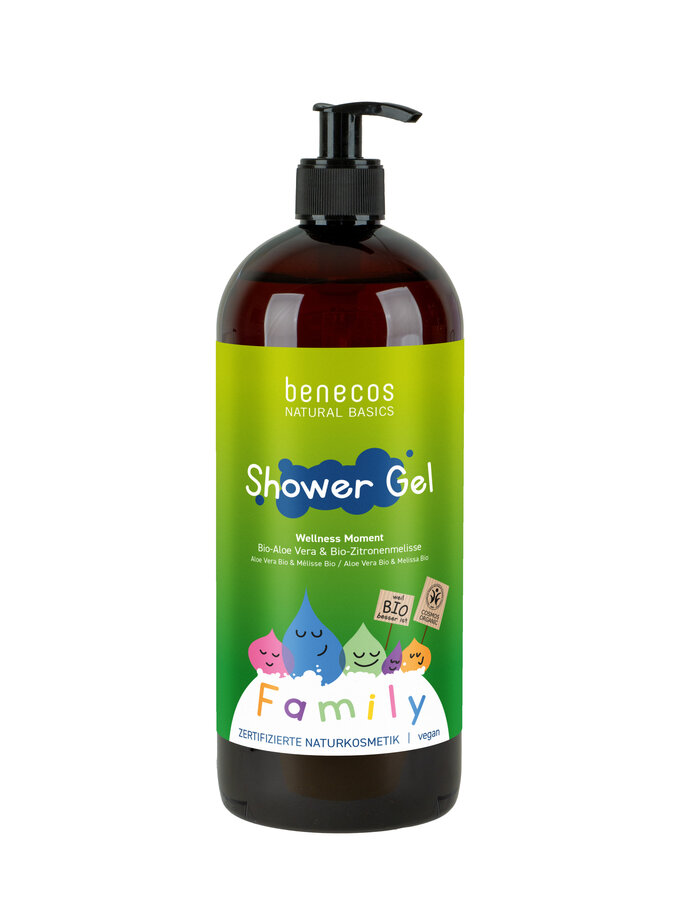 Natural Shower Gel FAMILY SIZE Wellness Moment Aloe Vera & Zitronenmelis