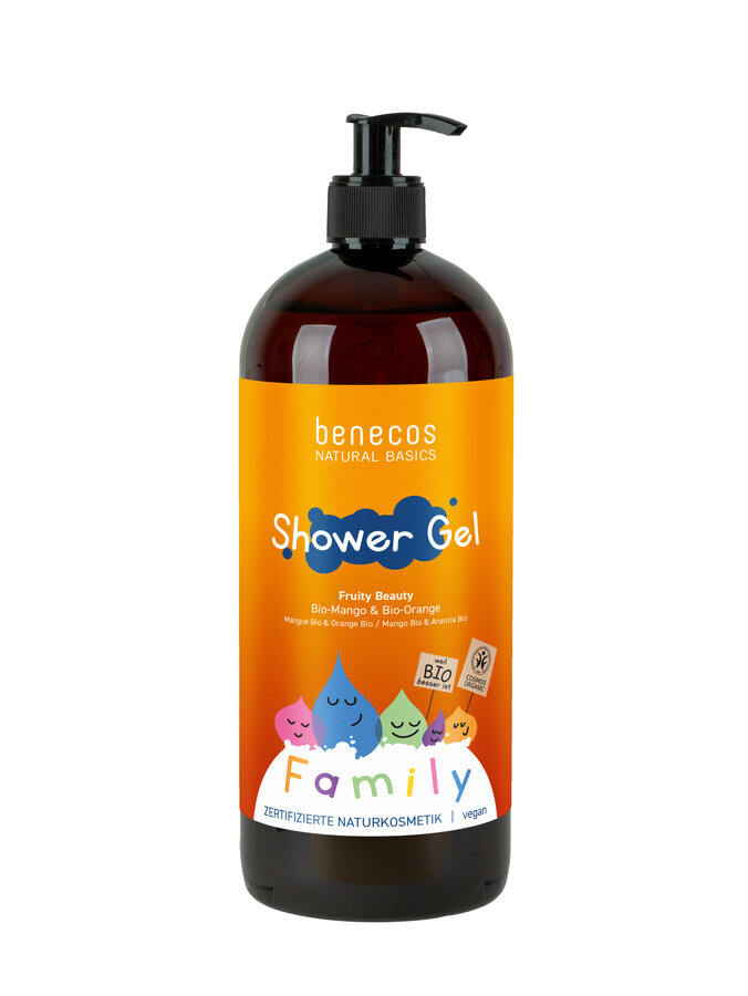 Natural Shower Gel FAMILY SIZE Fruity Beauty Mango & Orange