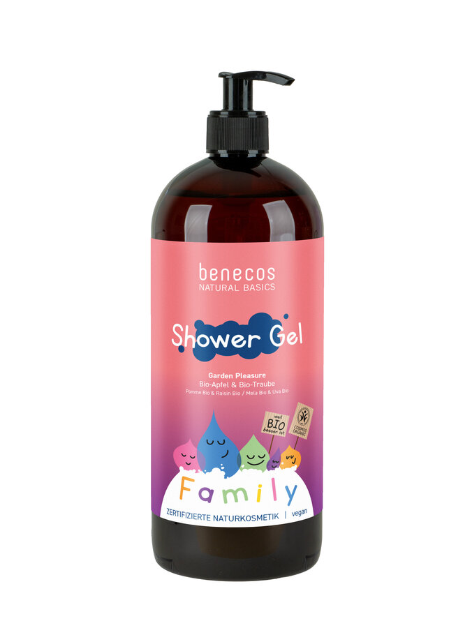 Natural Shower Gel FAMILY SIZE Garden Pleasure Apfel & Traube