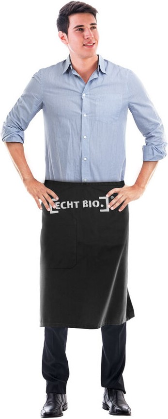 Bistroschürze, Bio-Baumwolle, schwarz