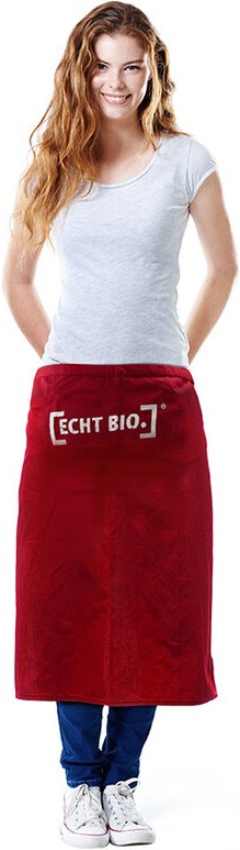 Bistroschürze, Bio-Baumwolle, bordeaux