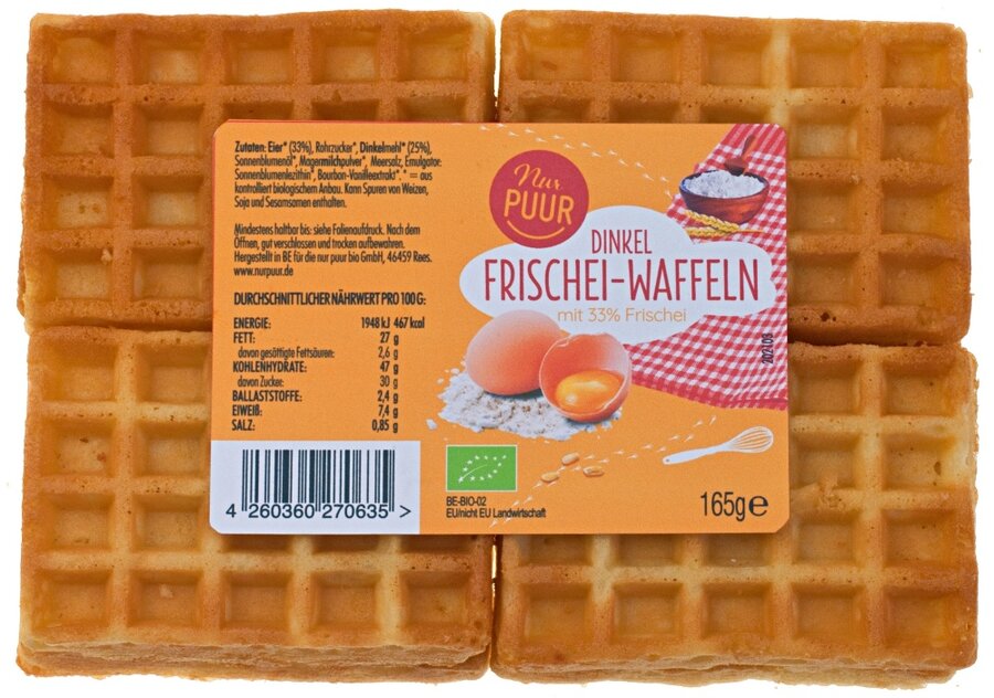 Dinkel Frischei-Waffeln